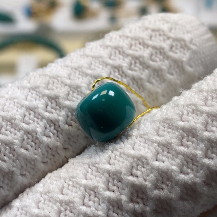 绿松石珠宝奇石未镶嵌张*味A158