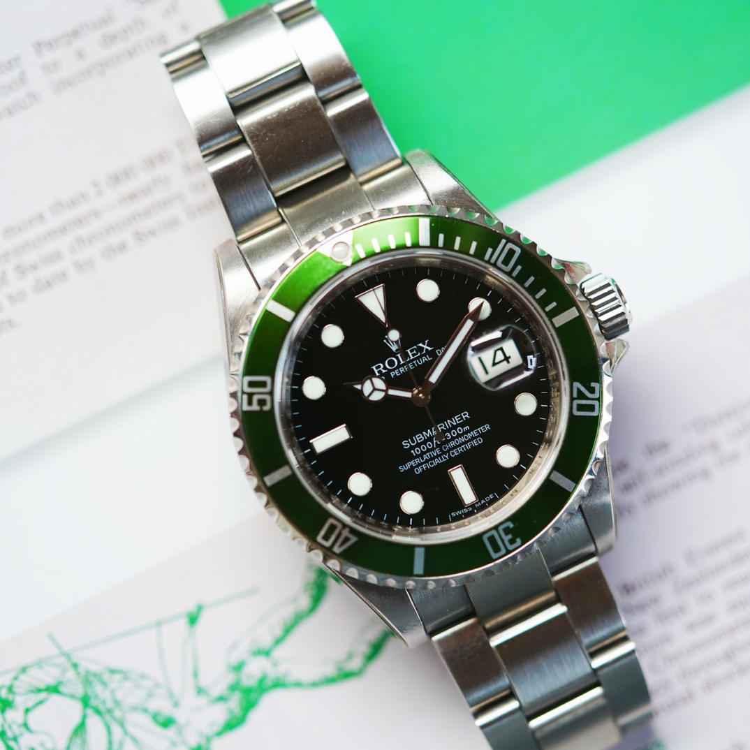 95新 Rolex/劳力士 一代绿水鬼 原始品相 40mm 08年全套