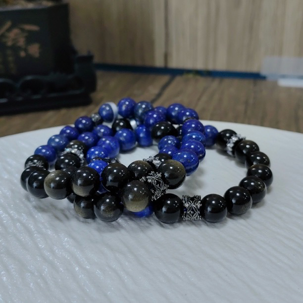 【拾晶轩】原创青金石单圈手链 多样式发一件 约9mm 2041BB