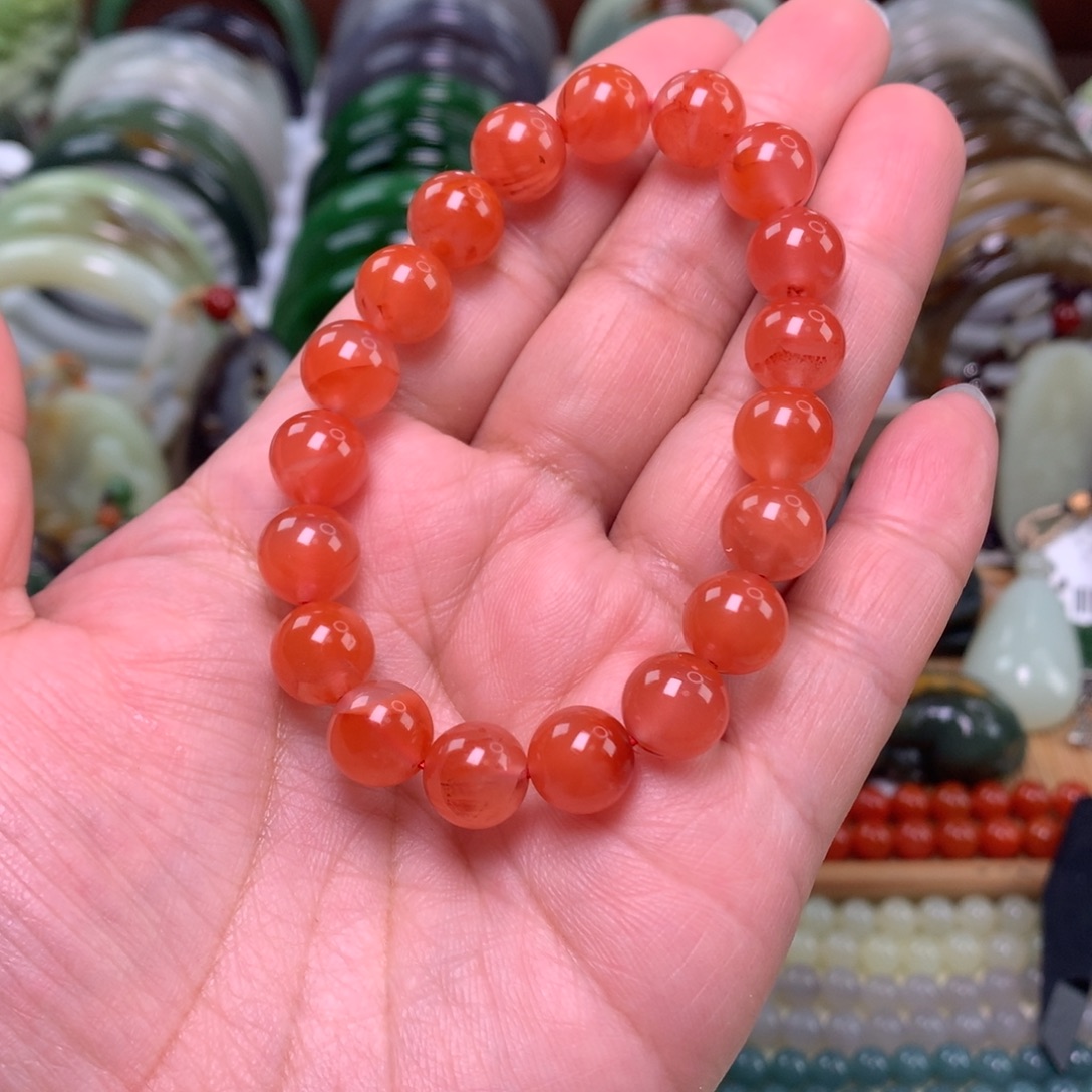 南红玛瑙未镶嵌手链卡10