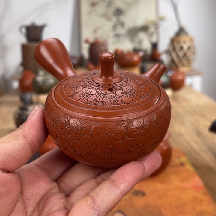 常滑玉龍昭刻手作茶壶