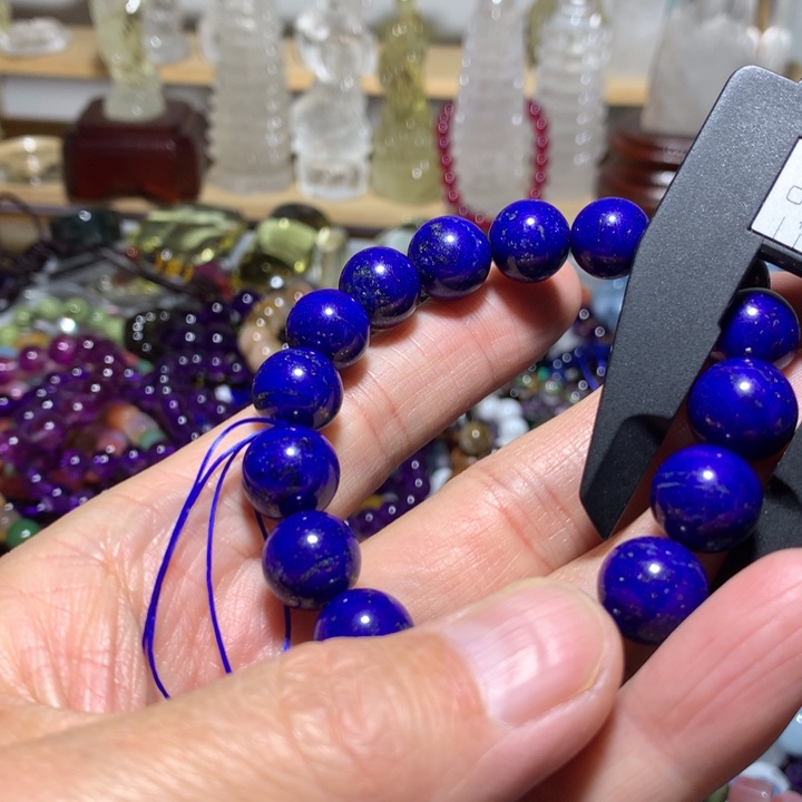 青金石未镶嵌手链12mm手串