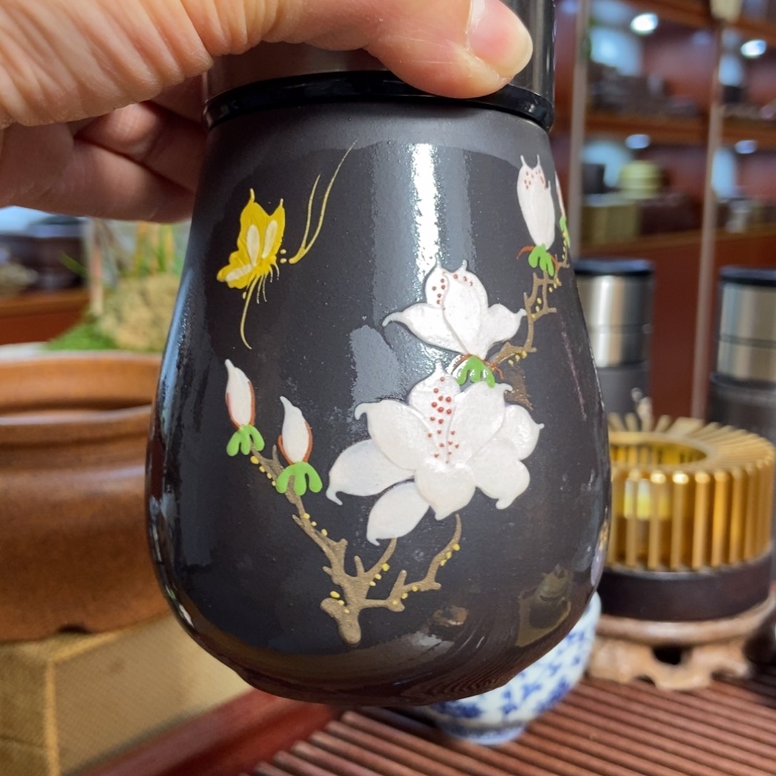 紫砂花盆紫砂办公杯