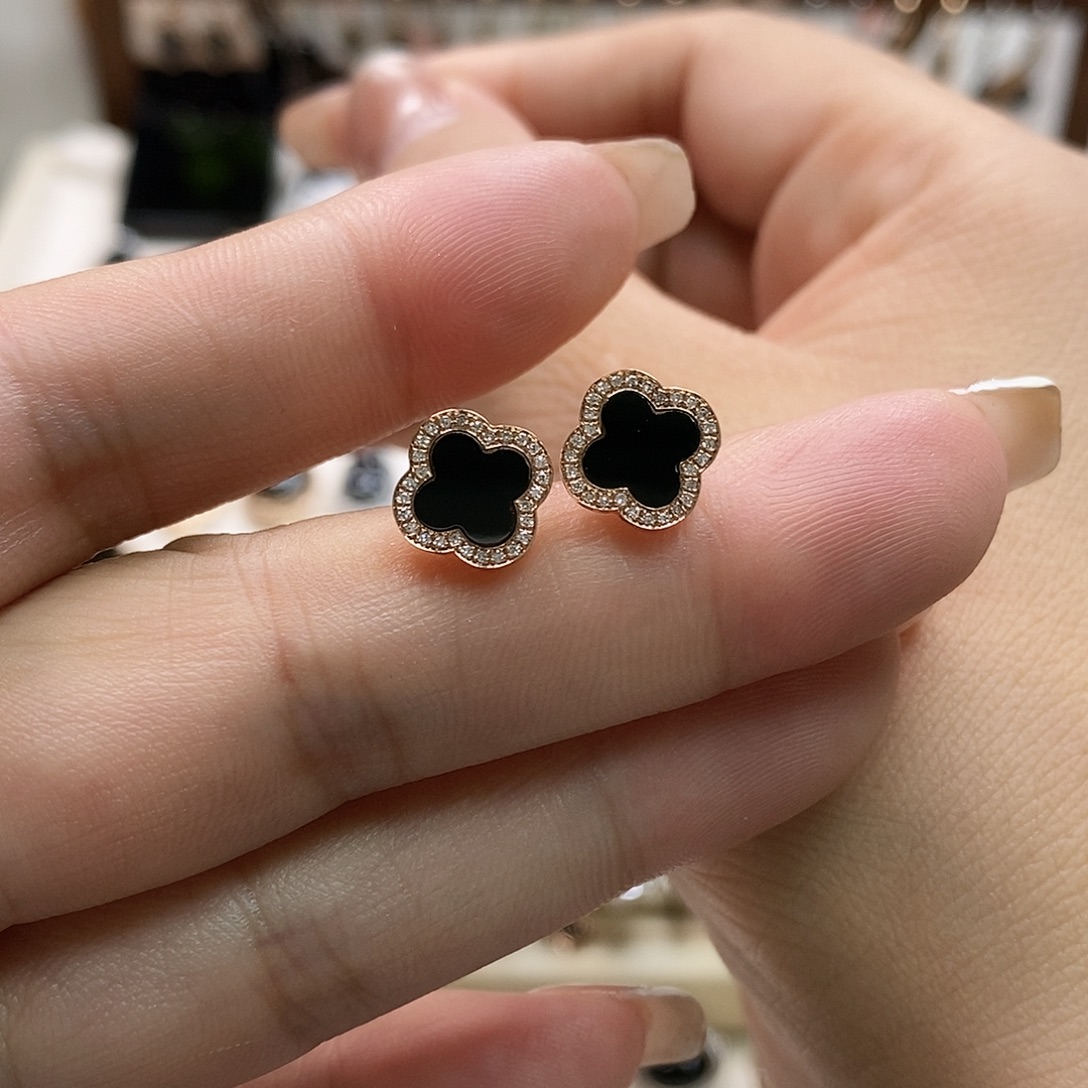 翡翠18K金镶嵌耳饰