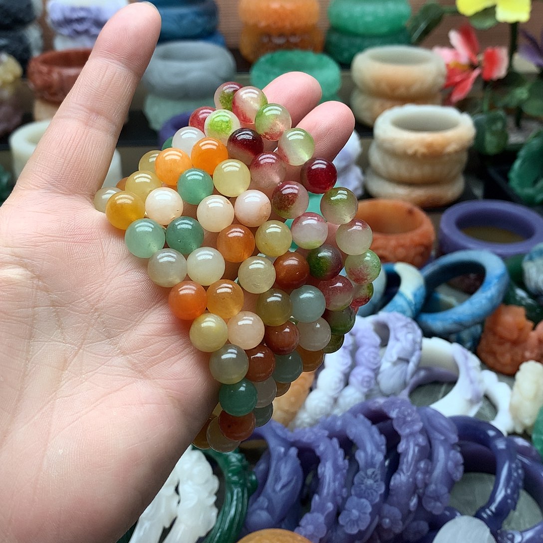 毛衣链未镶嵌石英质玉
