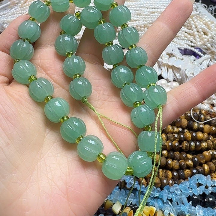 玛瑙/玉髓未镶嵌珠宝半成品一条11m东邻玉瓜珠