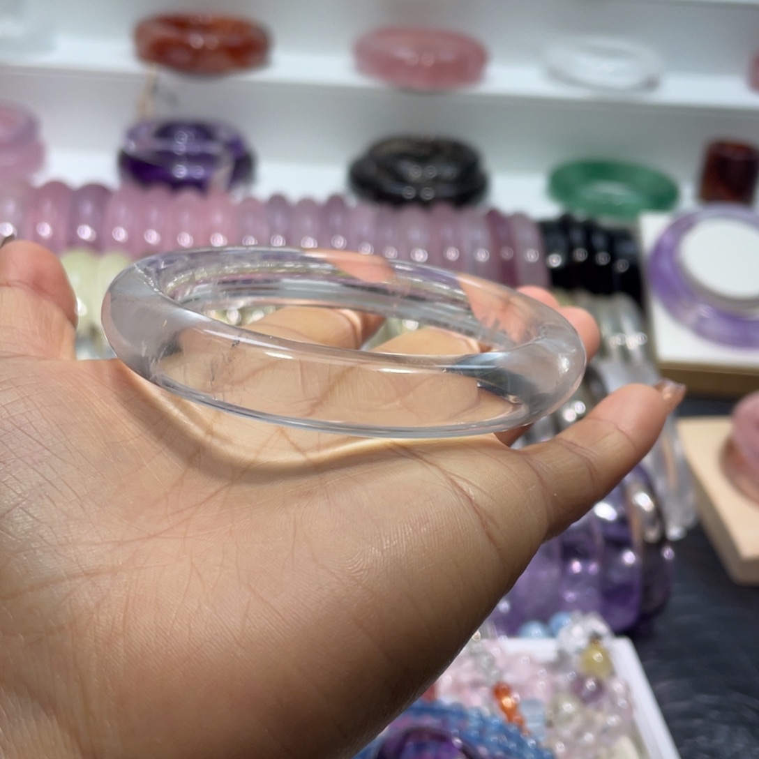 水晶 手镯62.7圈口32号未镶嵌