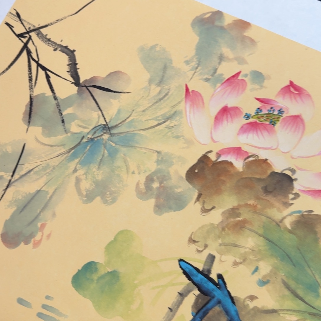 国画纯手绘山水花鸟作品