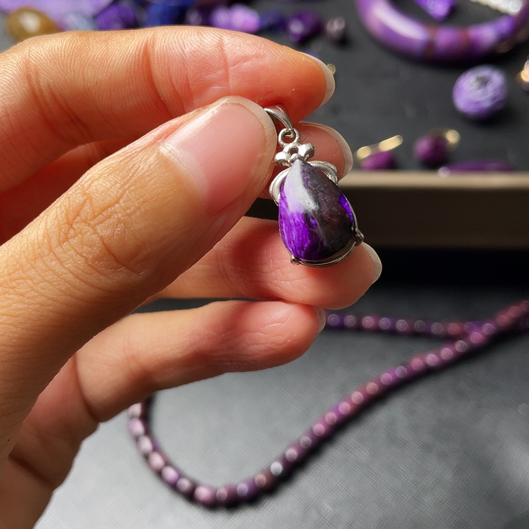 苏纪石（舒俱来）吊坠银S925镶嵌