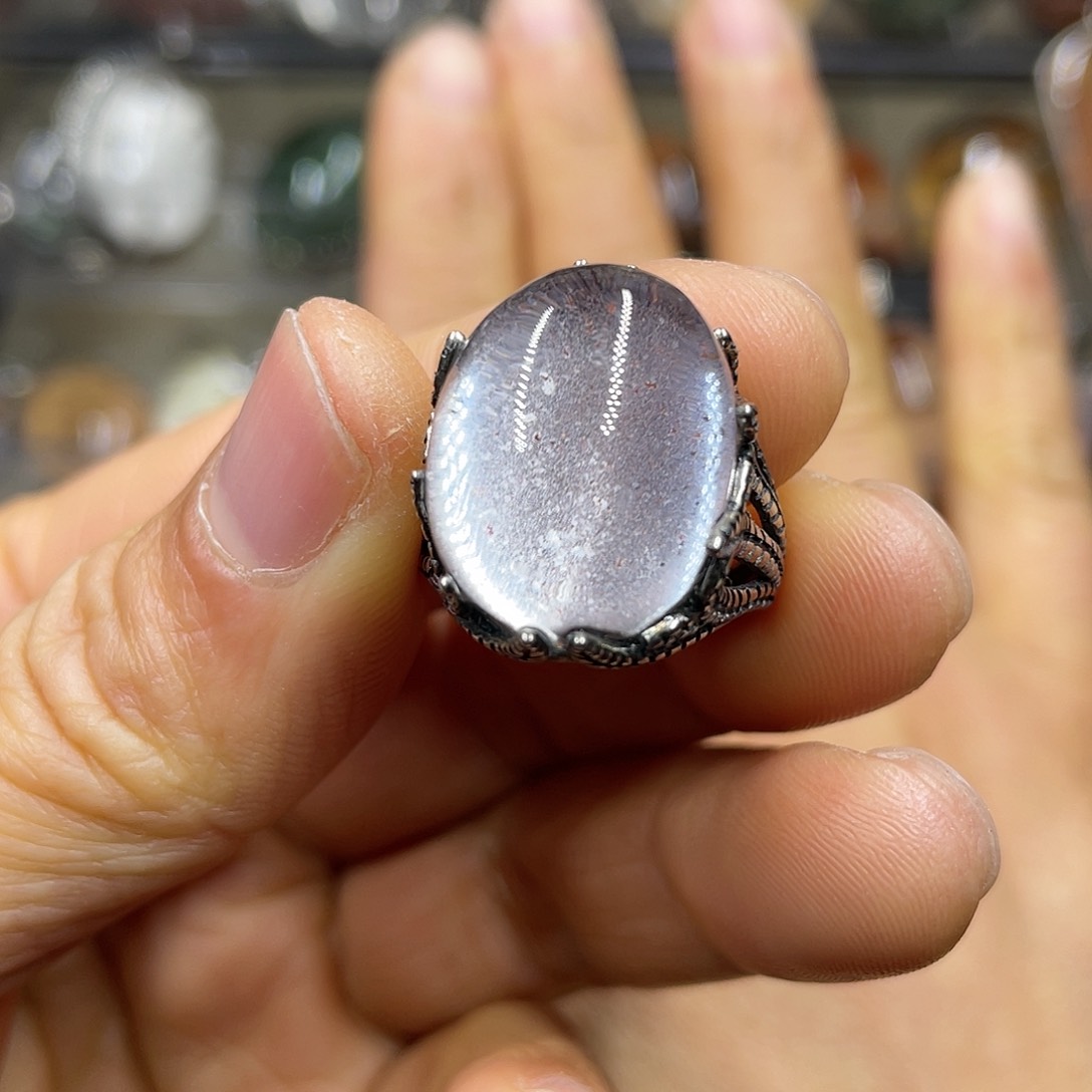 【闪购商品】水晶珠宝半成品银S925镶嵌戒指