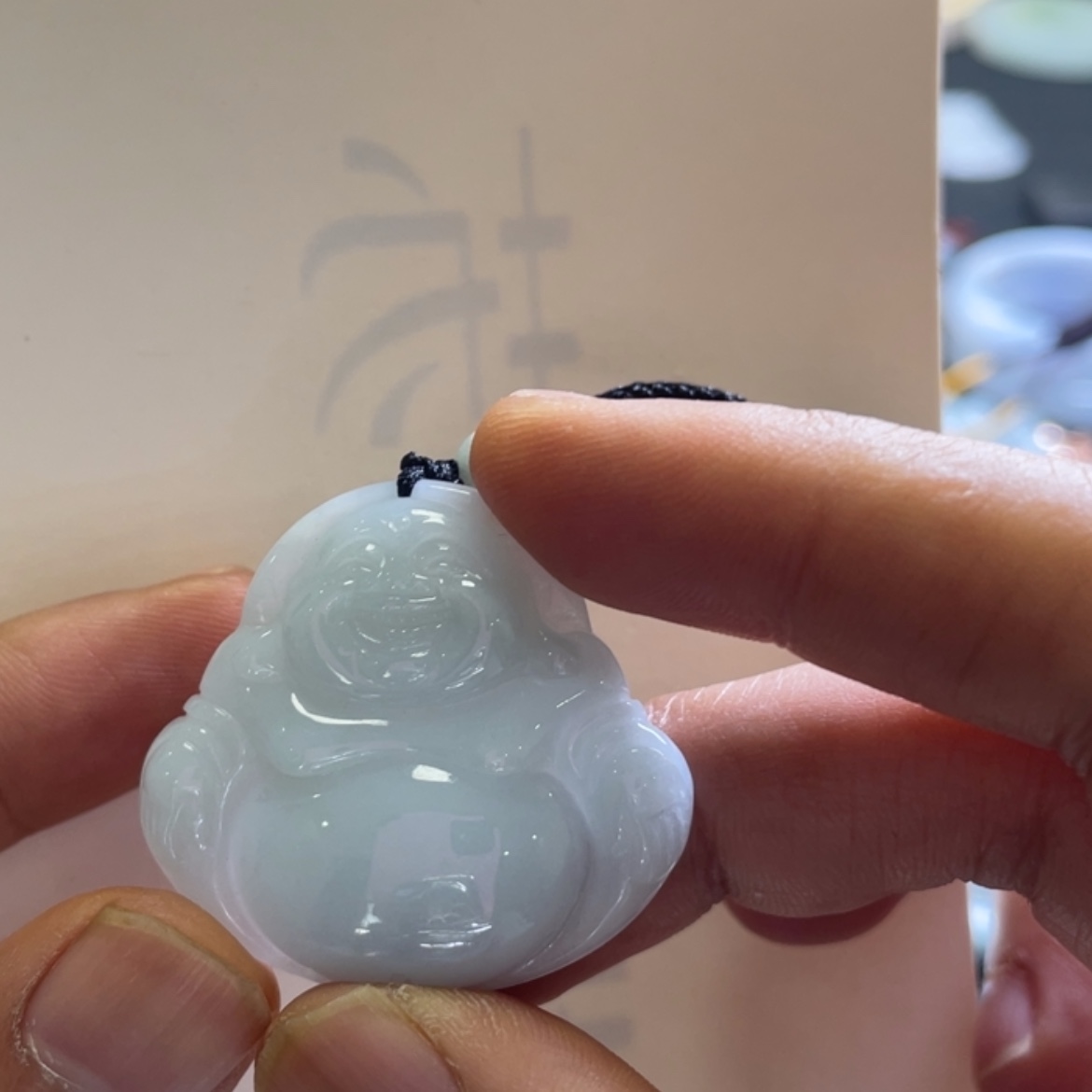 【闪购商品】翡翠颈饰未镶嵌冰蓝大佛公