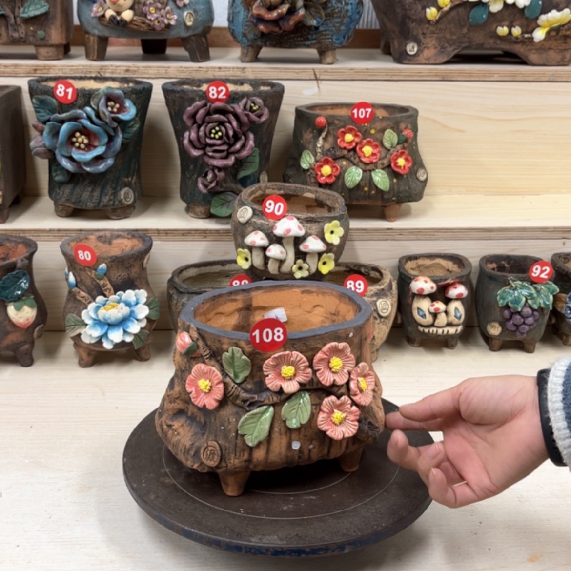 【闪购商品】紫砂花盆108号内口13×10外高13