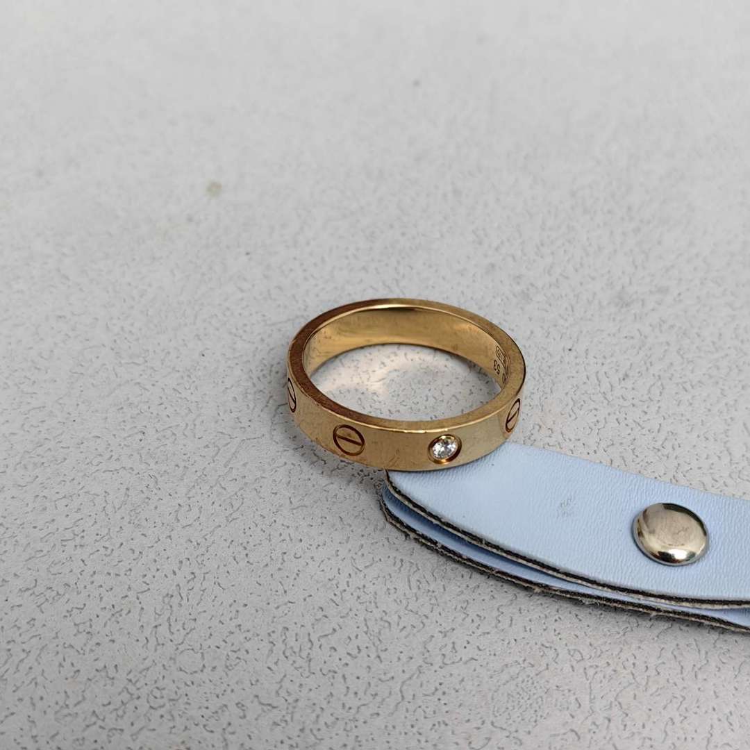 99新 Cartier/卡地亚 卡地亚love单钻戒指窄版53号 11696189