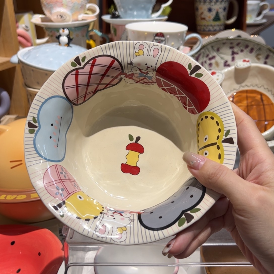 小苹果兔子反口碗