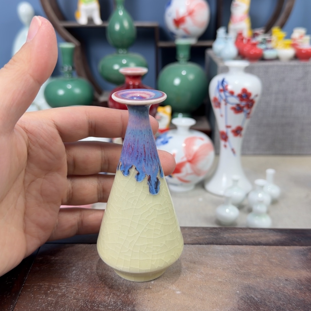 陶瓷手工小花器摆件