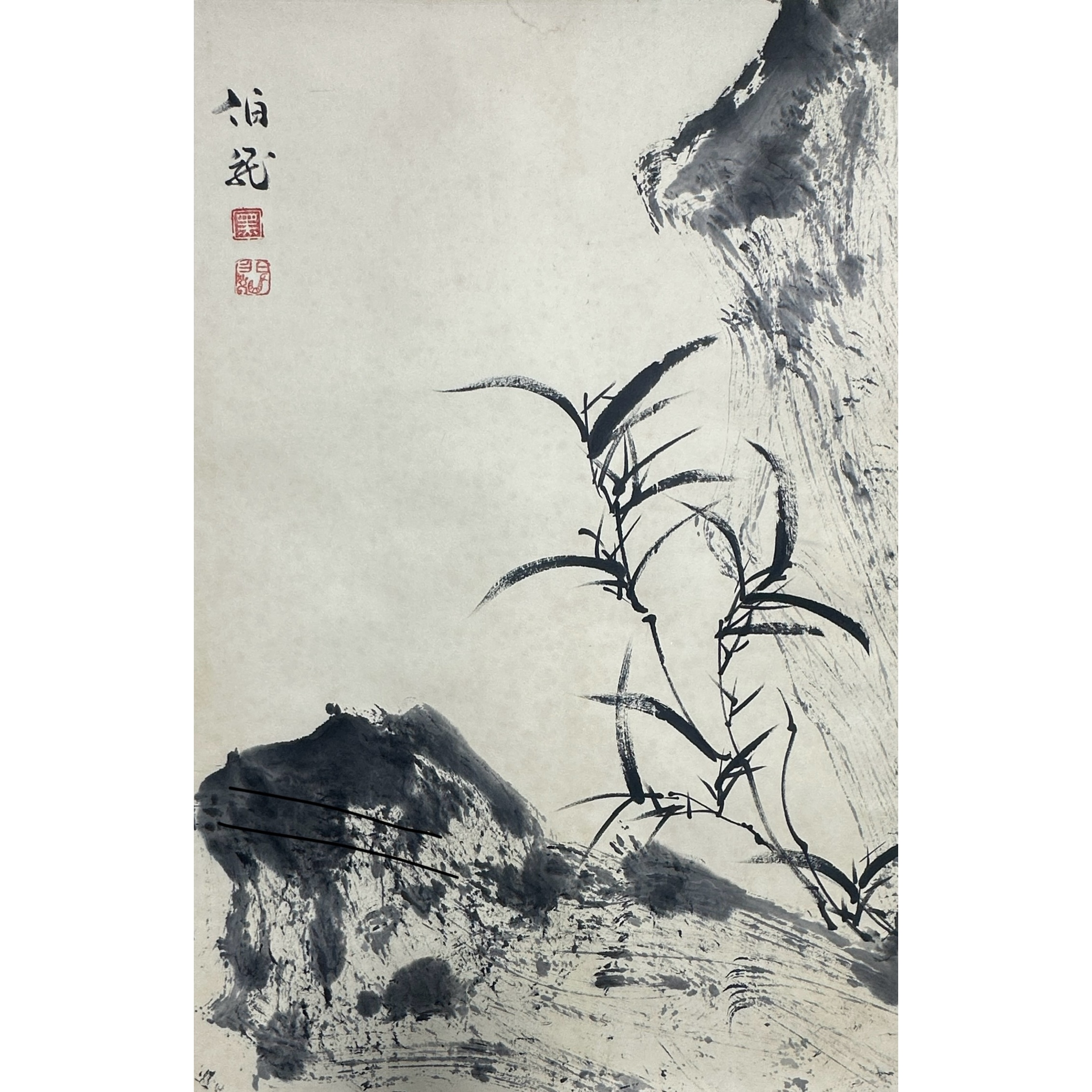 Lot 2808 黑伯龙 《花鸟画》61cm*44cm