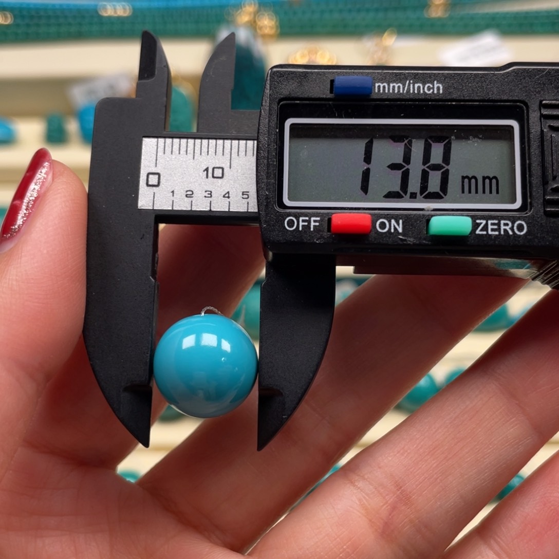 未镶嵌绿松石珠宝奇石圆珠