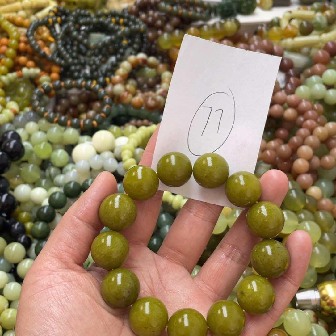蛇纹石玉手链未镶嵌