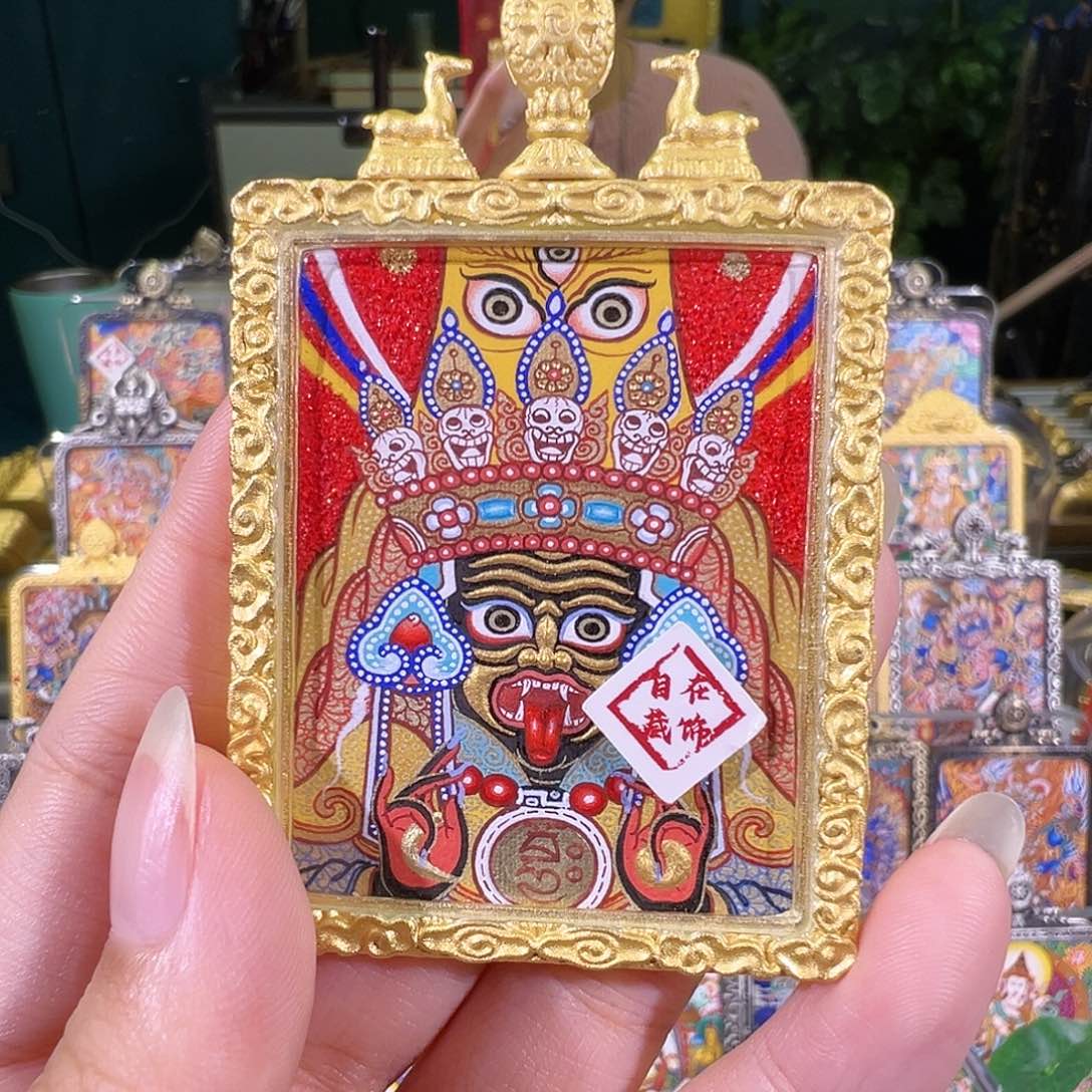 吊坠扎基拉姆热贡唐卡