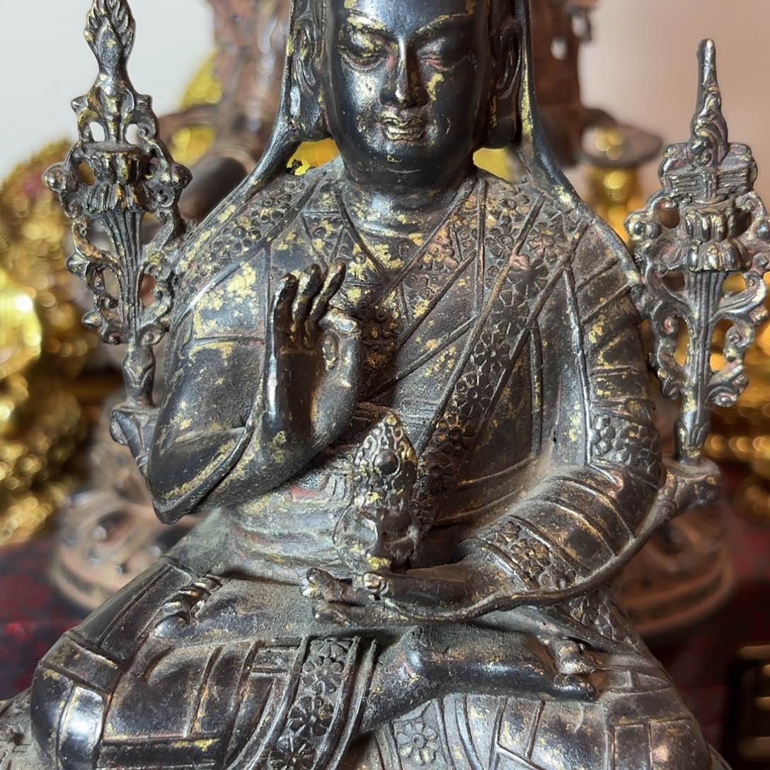 森**森宗喀巴藏佛黄铜摆件