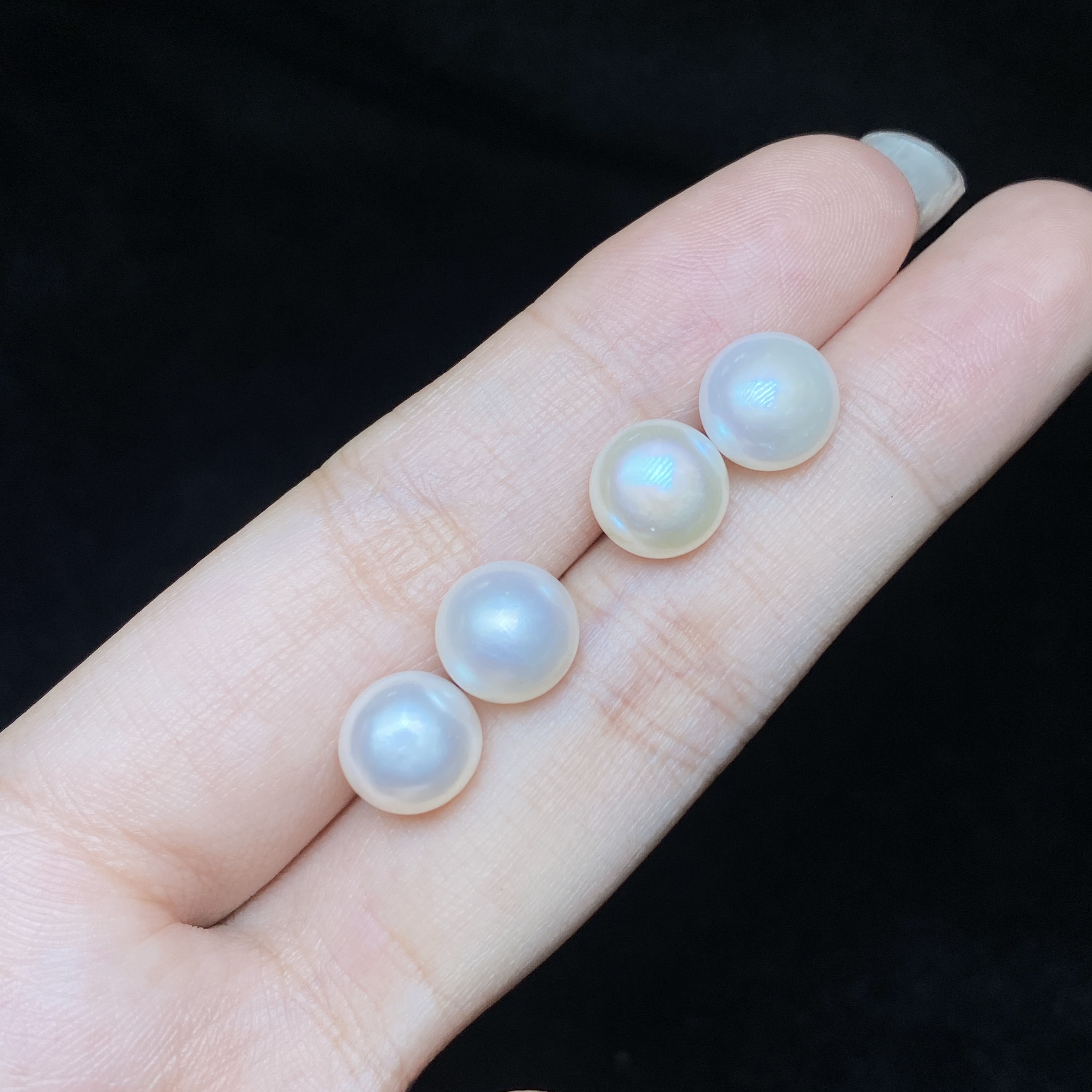 【小北好物】s925银淡水珍珠耳钉约9-10mm【多样性发一】QH74X406