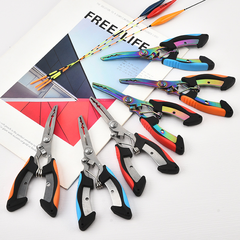 不锈钢多功能路亚钳钓鱼控鱼工具剪线绑钩摘钩器