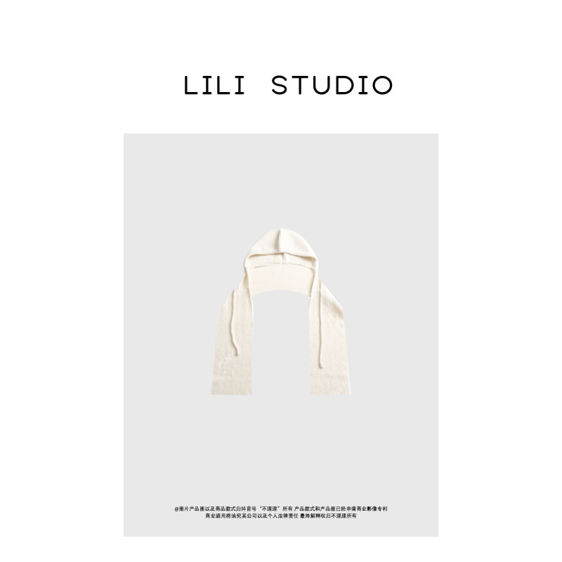 「暖心兜帽」不理理冬季新款小众女装时尚针织连帽披肩围脖