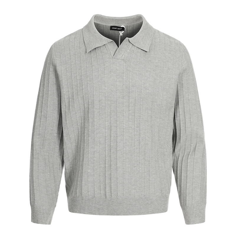 NOSIZE美式复古高级感针织衫polo衫男女潮牌宽松休闲情侣百搭上衣