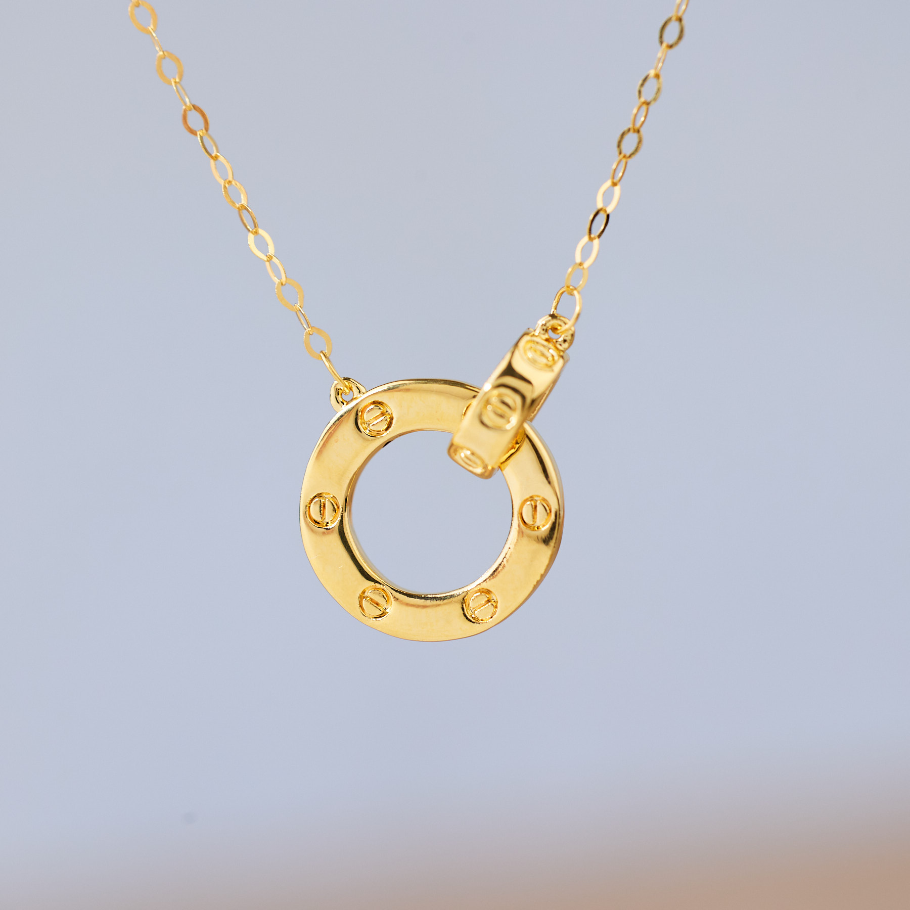 【歪歪】映南*双圈项链*18K金镶嵌P7919