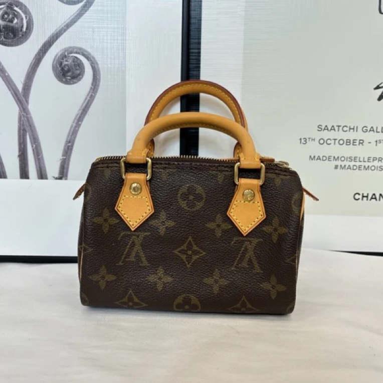 修复品LouisVuitton /路易威登老花中古SP迷你枕头手提包