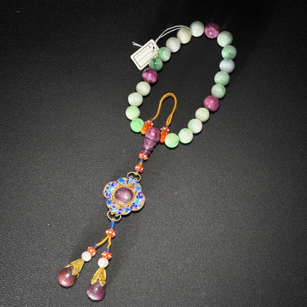翡翠手串，宫廷风，北京文博收藏