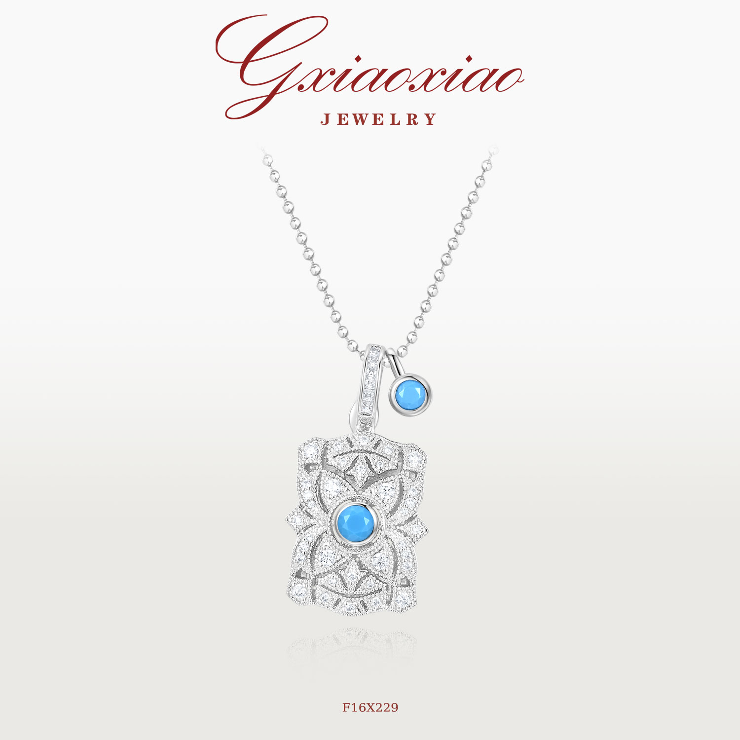 G XIAOXIAO 镀K金【无事花牌】时尚气质高级感项链 F16X228 F16X229