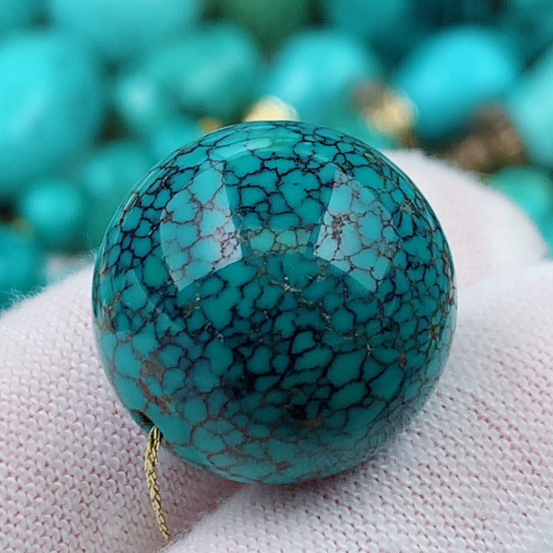 未镶嵌绿松石珠宝奇石18.8mm
