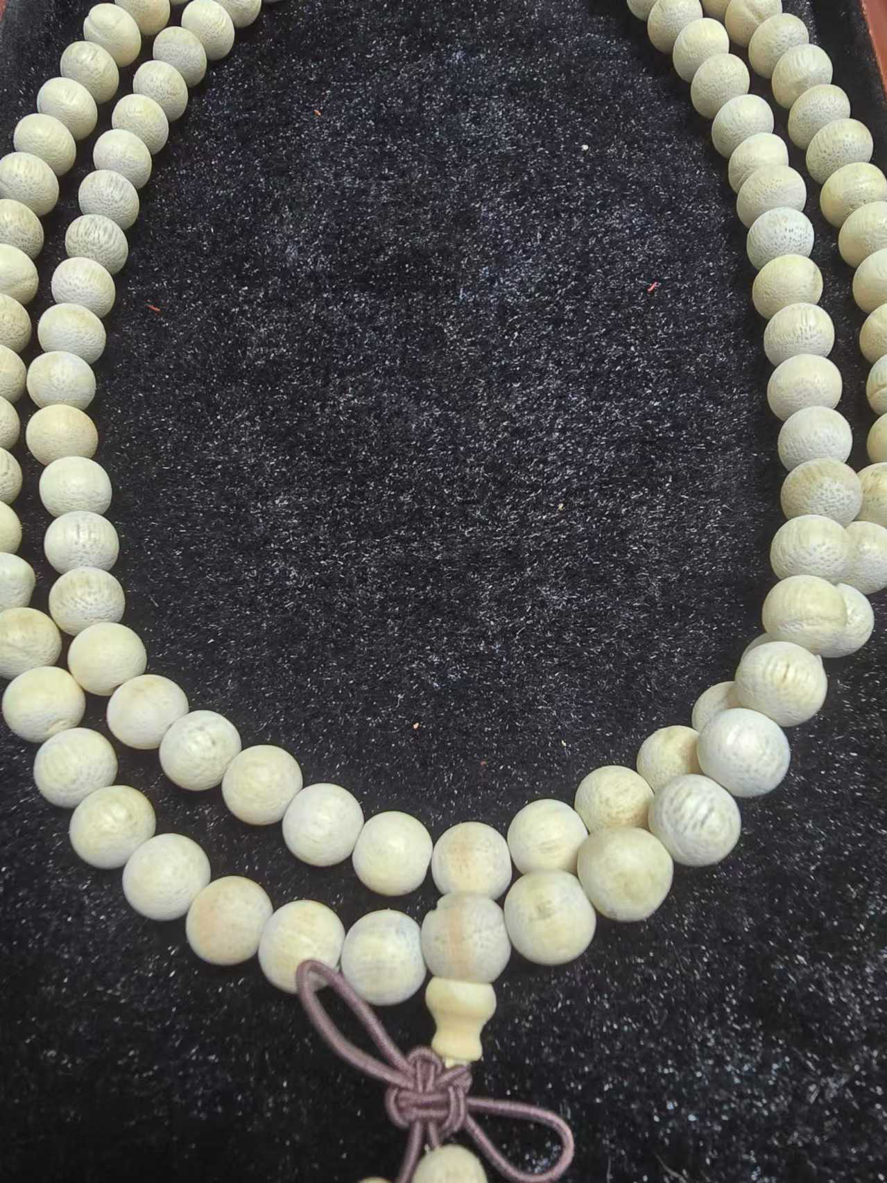 天然白香樟木108颗念珠8m  1102