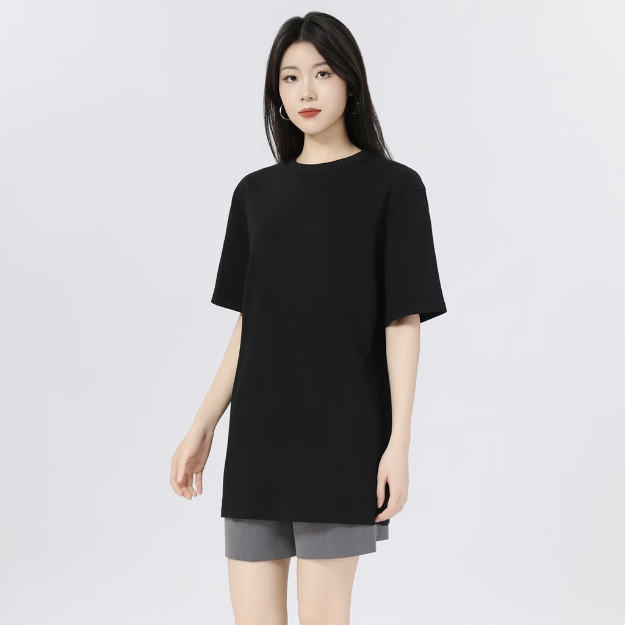 AMASS阿玛施春夏新款纯棉短袖上衣欧若风气质舒适百搭T恤530136