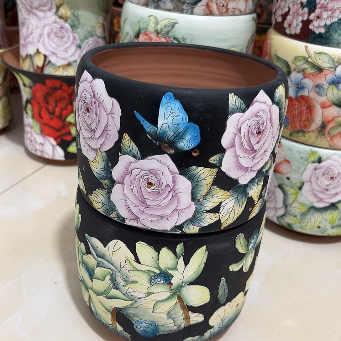 光***）景德镇炫彩手绘陶瓷花瓶