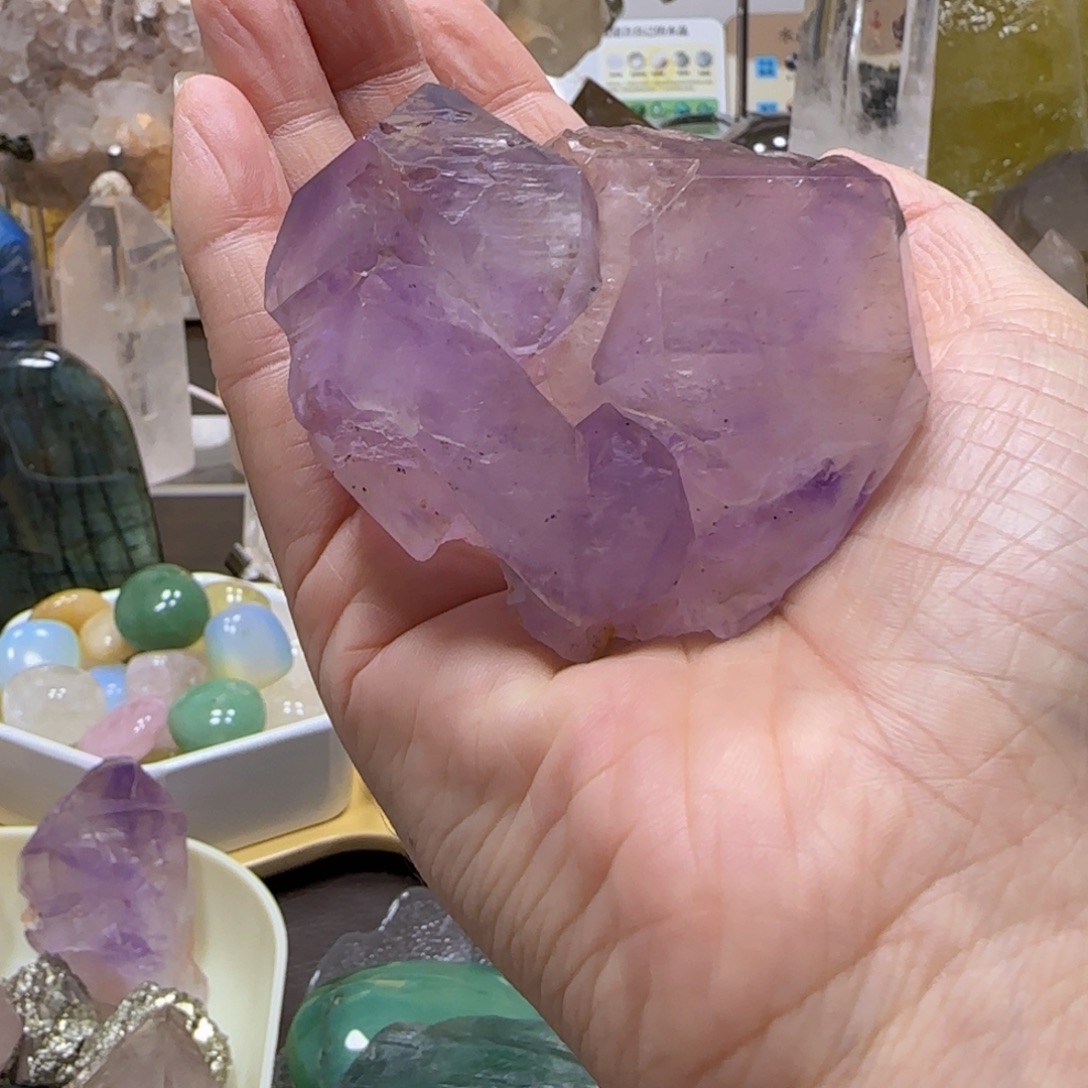 未镶嵌车挂水晶不退换紫水原石