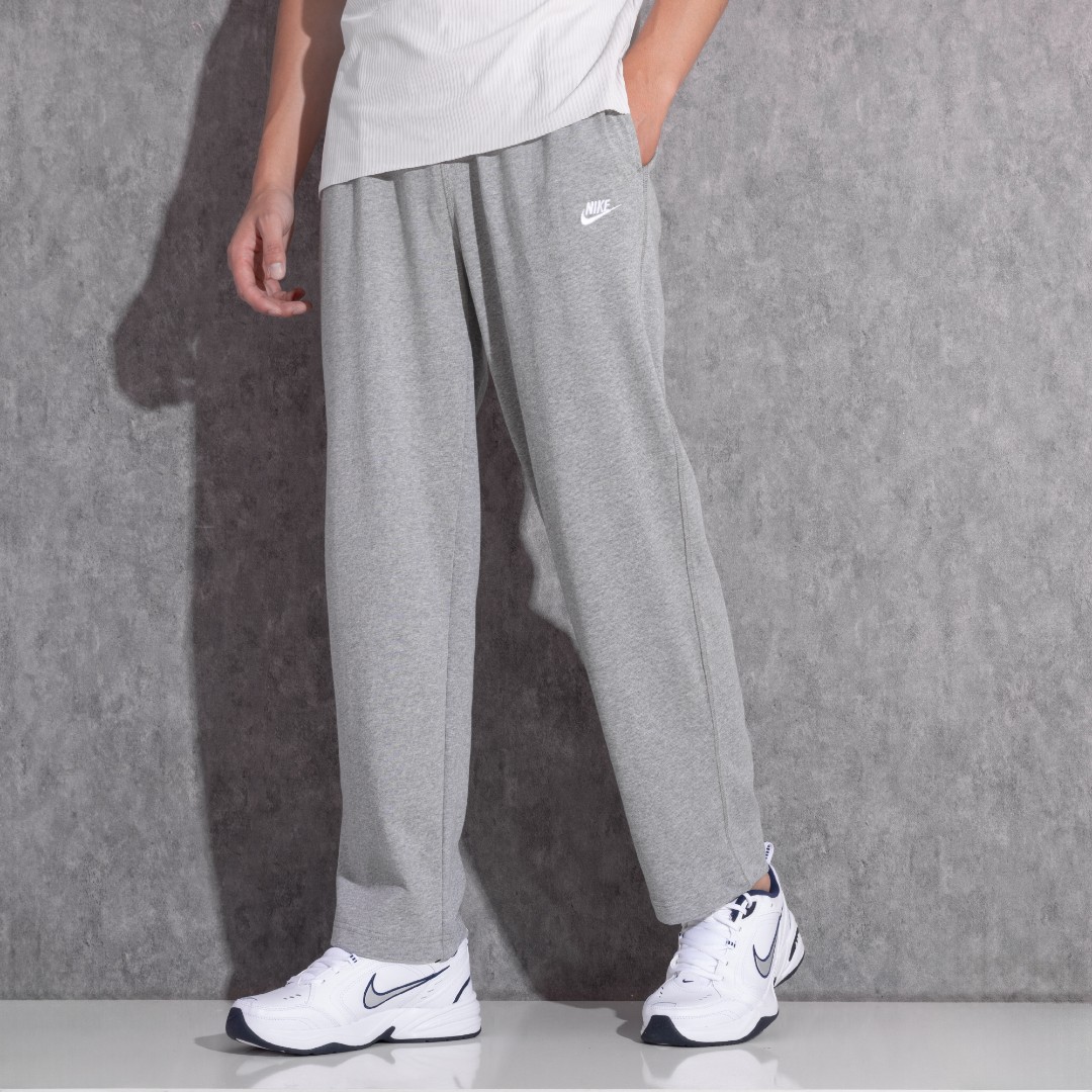 NIKE耐克男装针织长裤2025新款休闲运动裤子灰色直筒裤长裤FQ4333