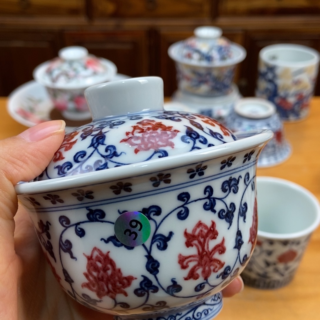 手绘现代茶具非古董