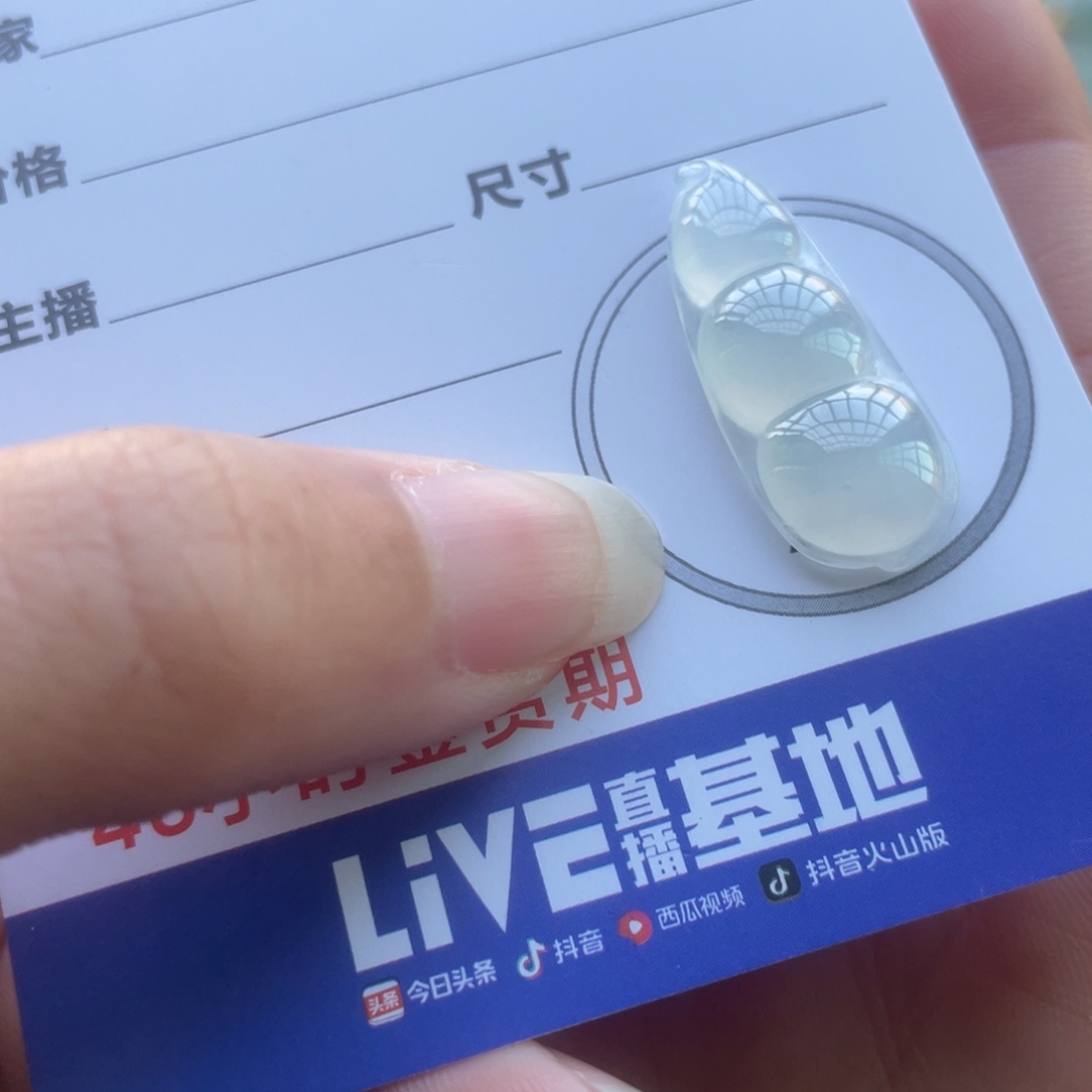 翡翠未镶嵌颈饰豆子