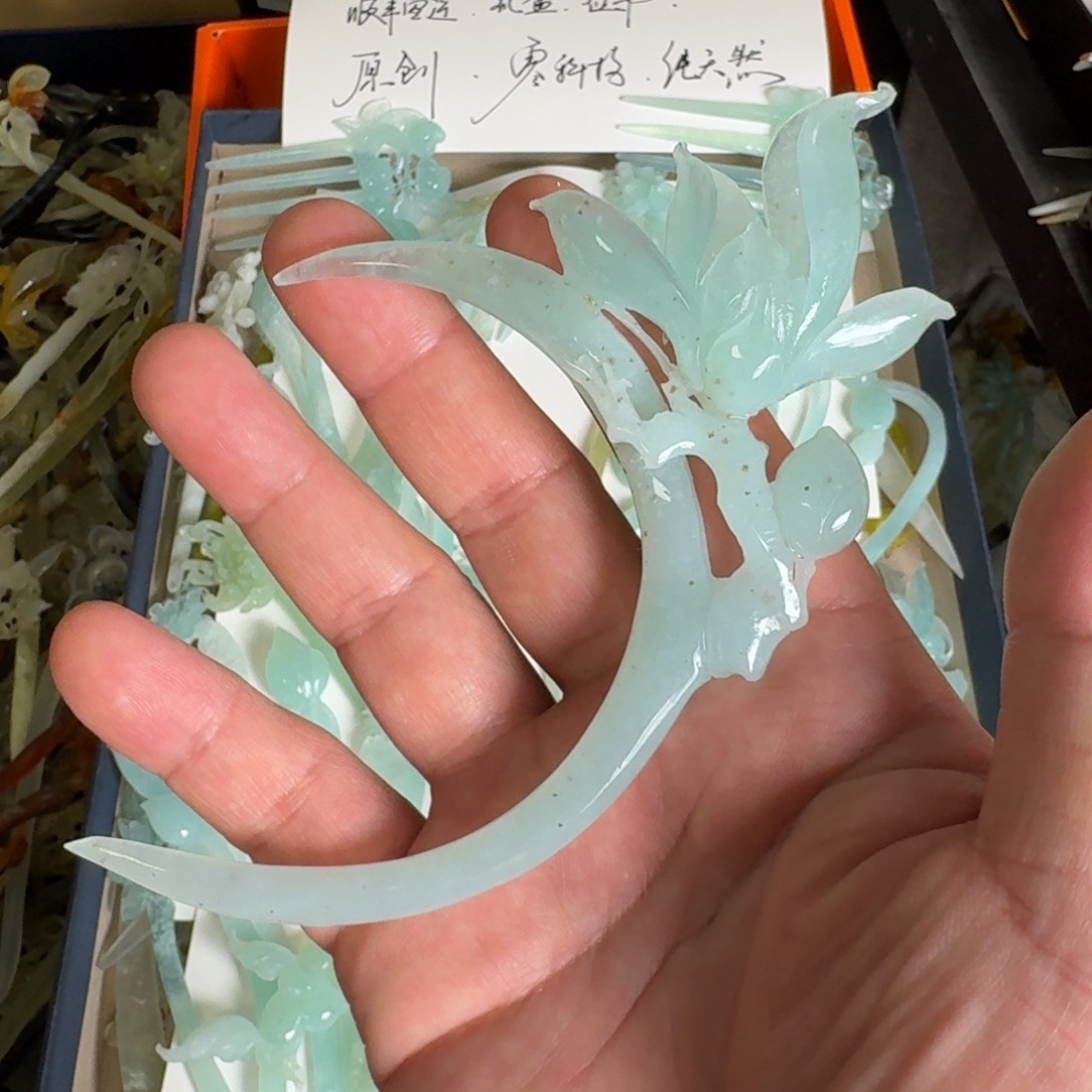 岫玉发簪未镶嵌明君玉簪贼拉好看