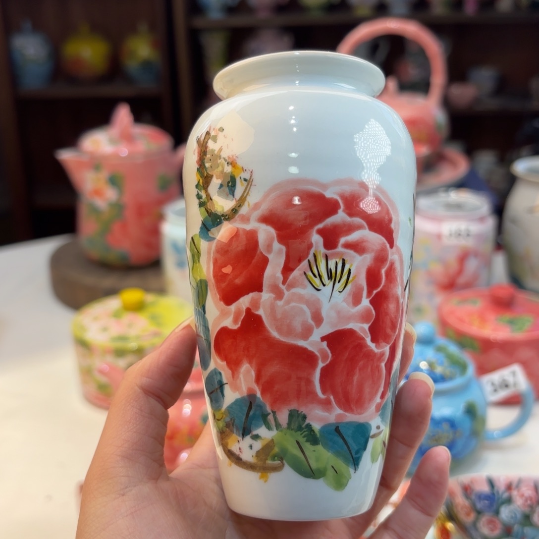 景德镇手绘高温釉下彩陶瓷茶具
