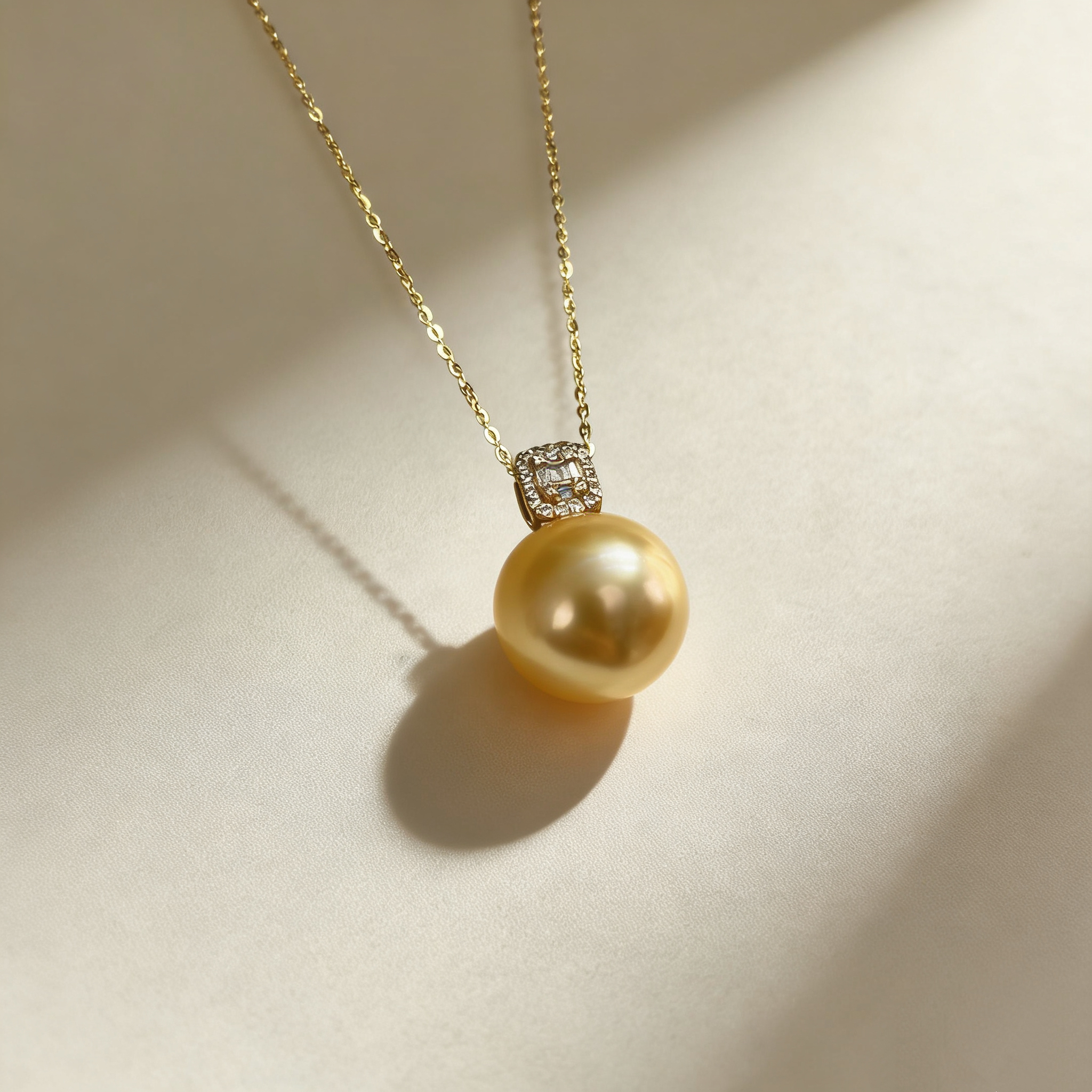 【金珠吊坠】秋冬过年必备南洋金珠吊坠 13-14mm 18K金扣头