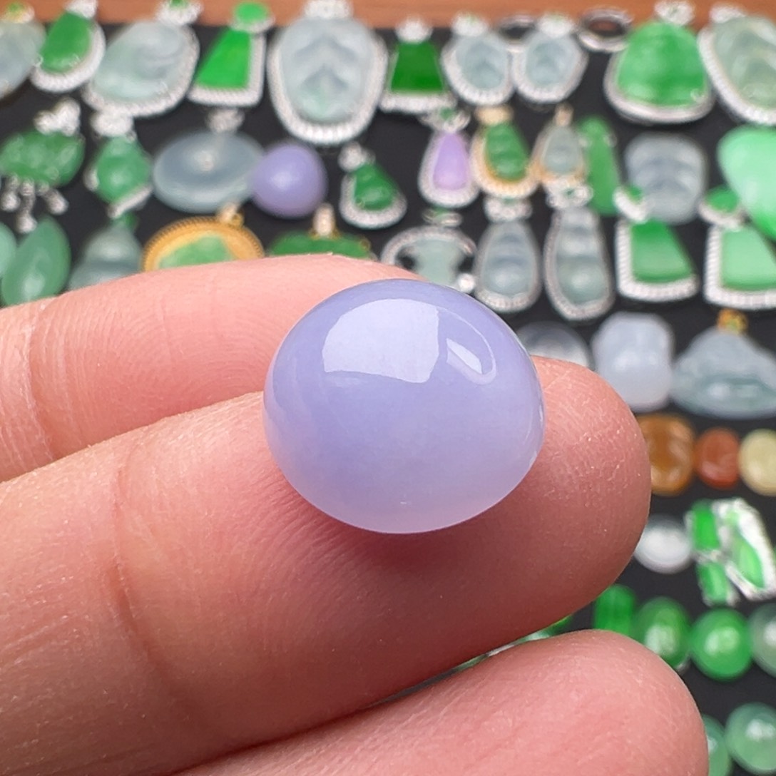 翡翠颈饰未镶嵌蛋11.5