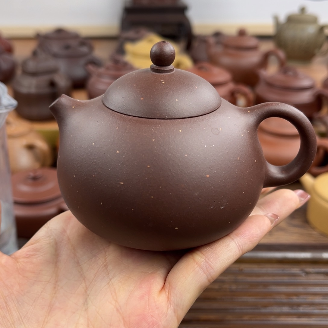 茶壶紫砂底槽清精工半手170cc