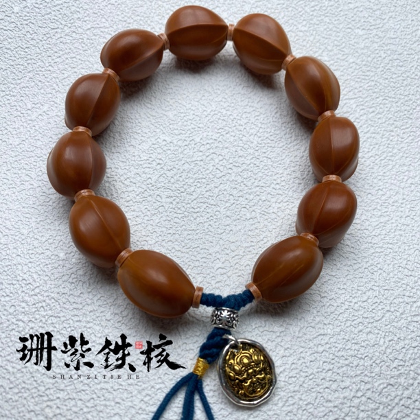 SHANZI 鲨鱼背梅林铁核橄榄核手串 老料高瓷高密 手工五道打磨