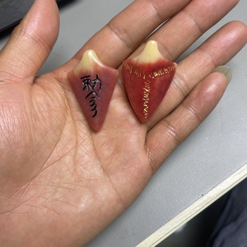 驼骨整骨雕刻三界牌敕令牌吊坠藏式文玩手串