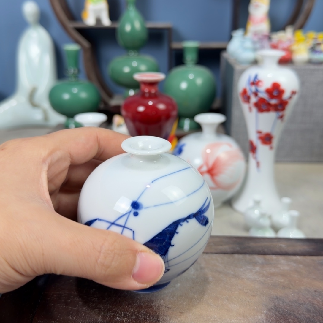 陶瓷手工小花器摆件