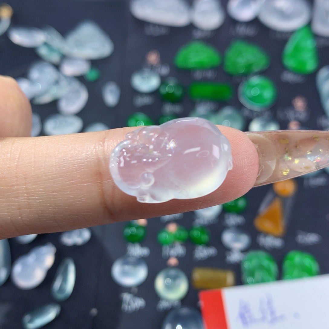 翡翠颈饰未镶嵌纯天然缅甸A货翡翠