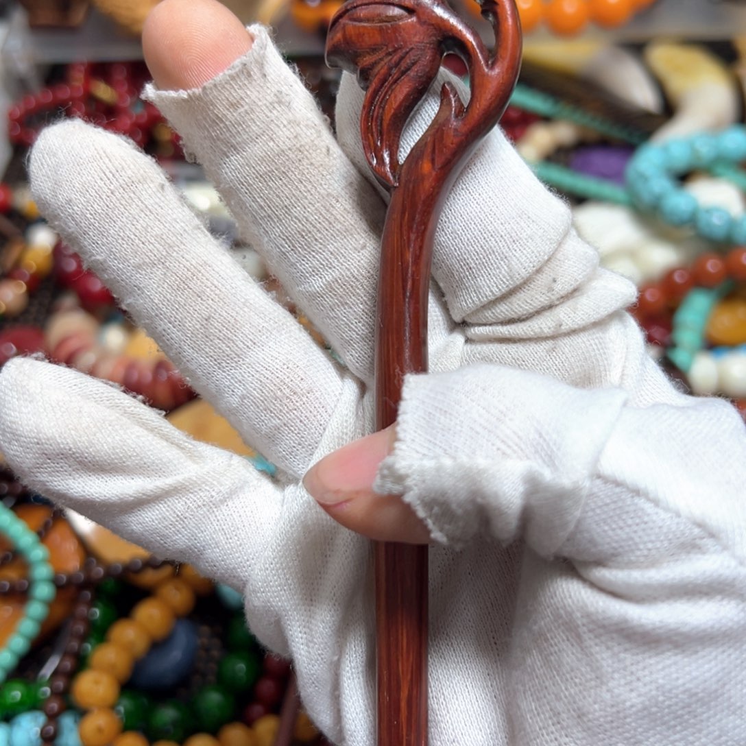 非洲檀香无事牌手把件